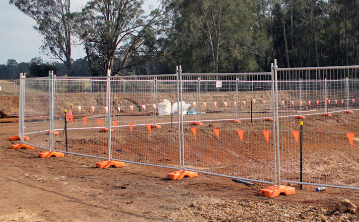 temporary Fencing 2000 series and flagging