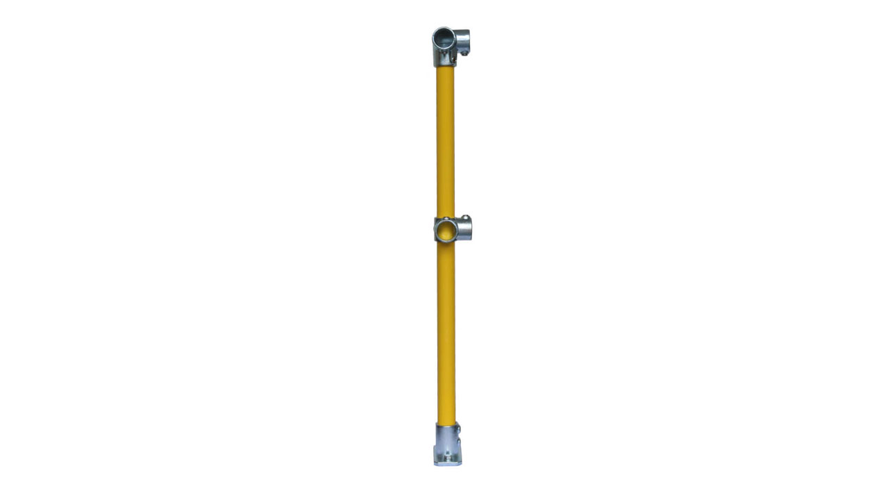 Standard Double Rail 4020-D48 Corner Post – Yellow