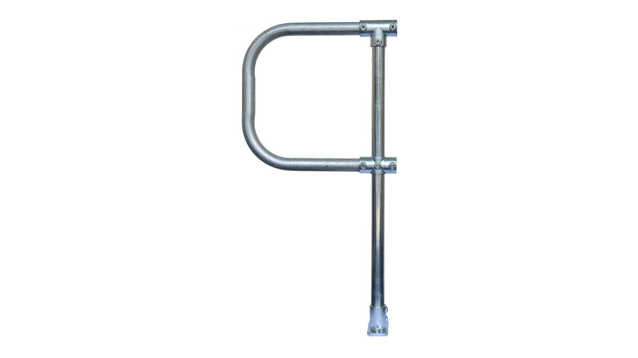 Standard Double Rail 4020-D48 End Post with D-Return - Gal