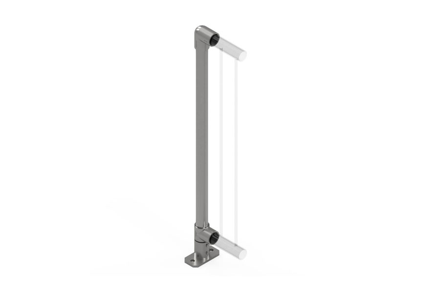 Standard Pedestrian Barrier 8010-D48 Mid Post - Gal