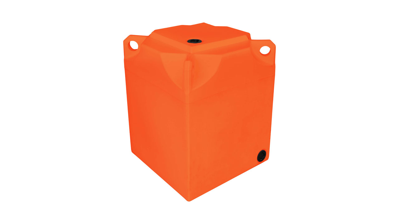 Water Filled Ballast Block 250kg orange side view