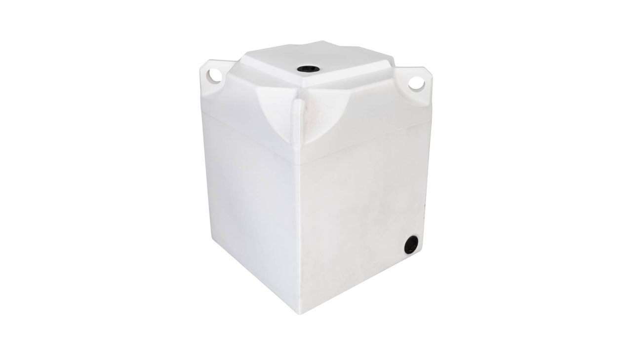 Water Filled Ballast Block 250kg White side view